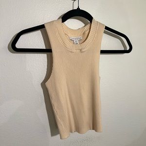 Top shop Tan High Neck Tank Top - Small